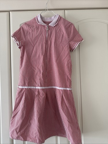 Girls red gingham school - girls,