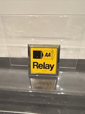 AA RELAY square Grill Badge Used ?FREE POSTAGE ?