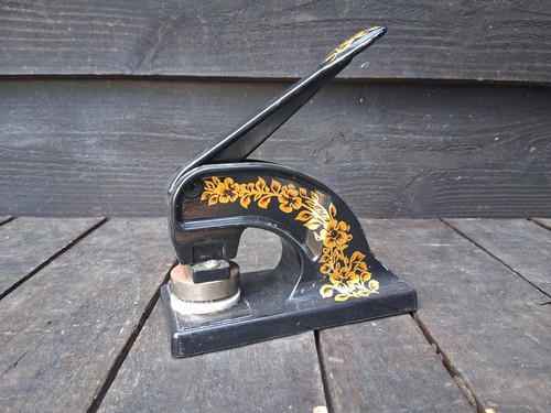 Vintage metal desk seal and - vintage,