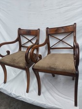 Pair Vintage Wooden X Back
