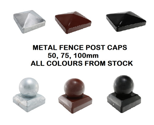 Metal fence post caps - post, oxide