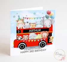 Bus Birthday Card - London Bus