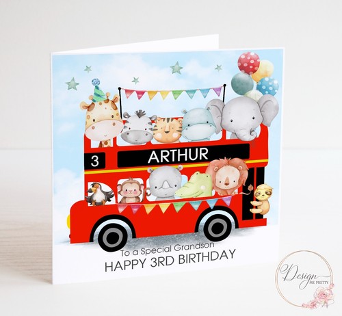 Bus birthday card london - bus,