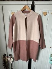 Lovely Ladies Pink Knitted Cardigan From Cotton Traders Size 18
