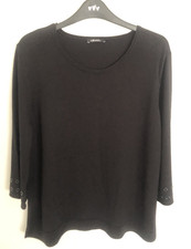Olsen Ladies Black 3/4 Length Sleeved Jumper