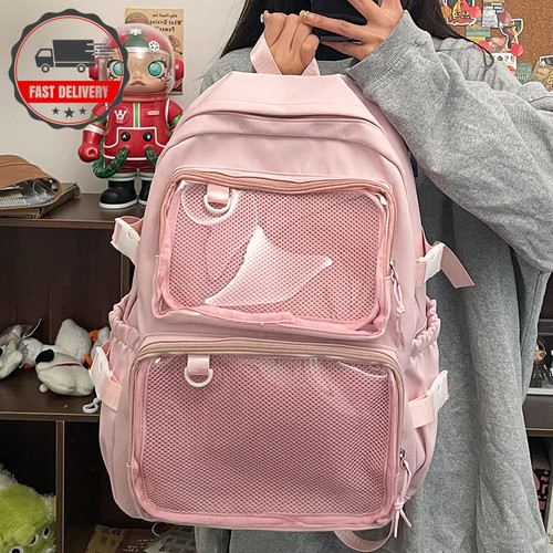 School bag with - bag, clear