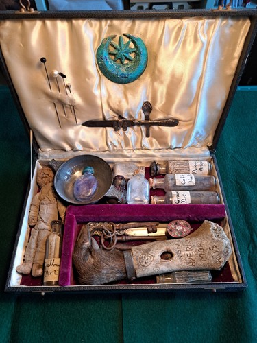 Old antique box witchcraft - old,