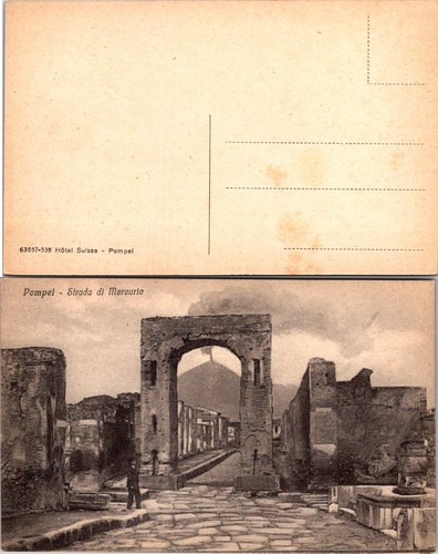 Postcard pompeii strada di - of,