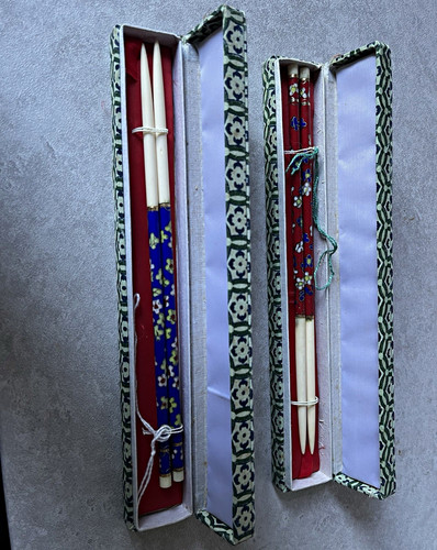 Floral wooden chopsticks set - chopsticks, 2