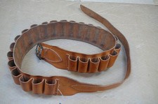 Quality 12g  Shotgun belt leather Cartridge Belt Leather belt large  ammo belt