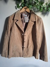 Damart Tan Beige Real Suede Jacket NEW 18