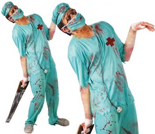 Mens halloween zombie surgeon - halloween,