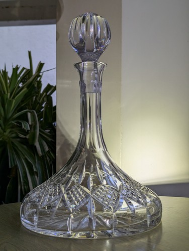 Crystal ships decanter - 11, 1/2"