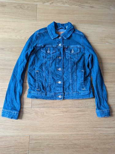 Levi blue denim trucker - denim,