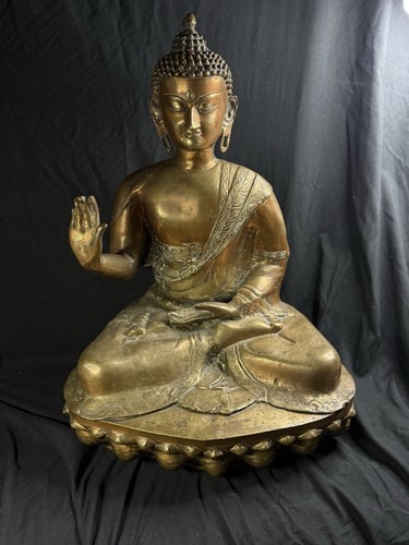 Antique tibetan bronze seated - antique,