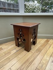 Antique Victorian Handmade Arts & Crafts Fretwork Occasional Table Circa 1900s