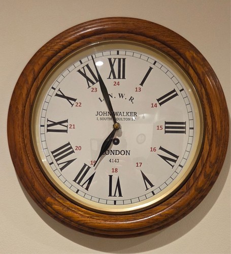 Oak railway station clock - oak,