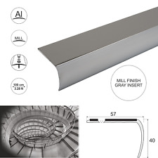 Anti Slip Bullnose Stair Nosings  Step Nosing For Carpets Carpet Tiles 57x 40mm