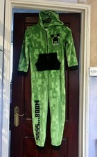 Minecraft Onesy Hooded Zip-In for Ages 9 -10 All-in-One One Piece
