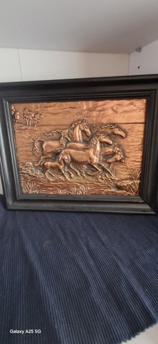 Vintage copper relief wall - vintage,
