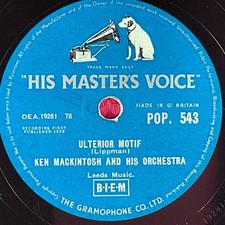 That OLD CHA CHA Feeling/Ulterior Motif 78 RPM Single 10" Record