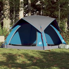WALPLUS Camping Cabin Tent 4-Person Blue Waterproof Outdoor Shelter