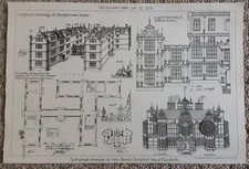 Antique Print Nottingham Wollaton Hall John Thorpe House Architecture 1878