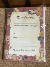 Pack of 13 floral paper invitations and envelopes Simon Elvin 135 m x 190 mm