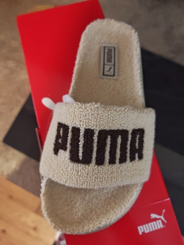 Puma sherpa sliders with logo - puma,