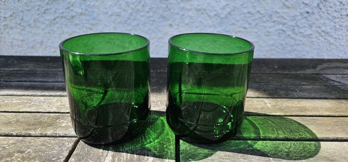 Two green whisky tumblers from - whisky,