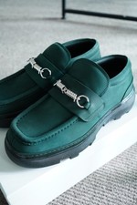 Burberry Creeper Clamp Loafers 8.5 UK - 42.5 EU. Green, Brand New, £890 RRP