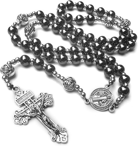 Hematite rosary beads - rosary,