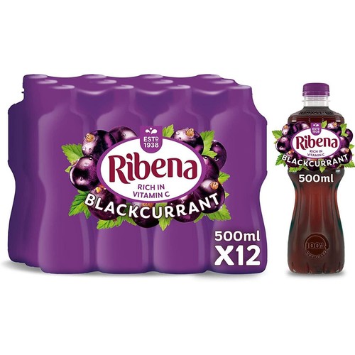 Ribena blackcurrant juice - ribena,