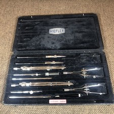 RIEFLER A20 Drawing Draughting Set 12 Pieces in Original Case As Shown