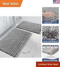 Soft Chenille Bath Rug Set -