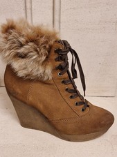 Bertie Tan Suede Leather Fur