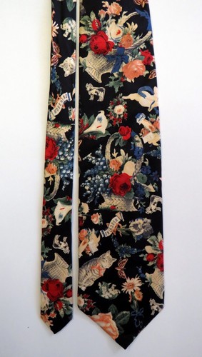 Moschino silk tie with - , floral