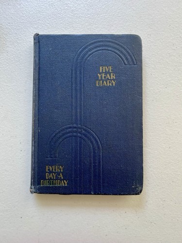 Vintage five year diary - diary, 1930s