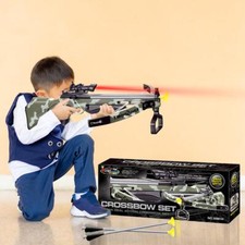 Kids Crossbow Archery Toyset Realistic Bow & Arrow Toy Set 3 Soft Suction Arrows