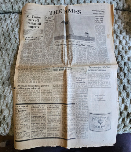 Vintage newspaper the times - vintage,