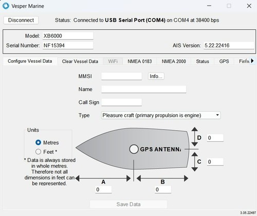 Vesper marine ais mmsi reset - marine,