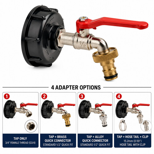 Ibc tank adapter connector - ibc,