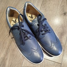 Lyle & Scott Brogues Shoes Blue Leather Size 8 UK 42 EUR New Unisex