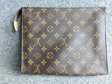 Authentic Louis Vuitton Monogram Toiletry Pouch 26 Cosmetics Pouch M47542