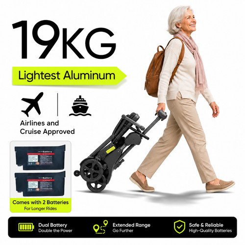 Folding mobility scooter - folding, aid
