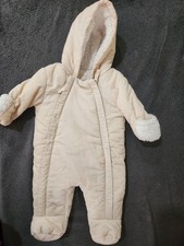 Baby pramsuit double zip - m&s,
