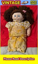 Vintage Cabbage Patch Doll With One Piece & Socks Size 20" Circa 1980 SOLD USED