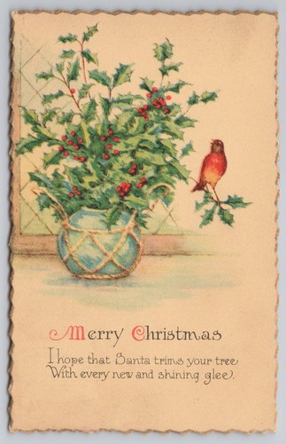 Vintage christmas postcard - vintage,