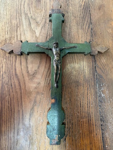 Antique wooden painted - wooden,