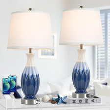 28in Ceramic Table Lamps Set